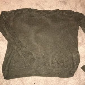 Brandy Melville Olive Crew Neck Sweater